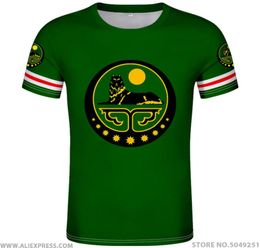 Thechnya T-shirt numéro de nom sur mesure grogtny tshirt imprimer drapeau mot russe russe rossiya argun guudermes tchétchène vêtements3053509