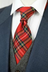 Gecontroleerde Plaid Scottish Tartan Red Crimson Grijs Grijs Groen Geel Blauw Mens Ties Stropdas Pak Cadeau voor Mannen
