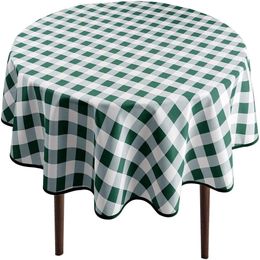 Gericht rond tafelkleed 60 inch - waterdichte vlek en rimpelbestendig wasbare wasbaar stoffen tafelkleed voor eetkamerfeestje buiten picknick