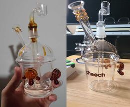 CHEECH Cup Narguilés Tortue Bong avec des plates-formes pétrolières Downstem Tuyau d'eau Bubber avec Banger en verre 14mm Bongs communs pour fumer1428527