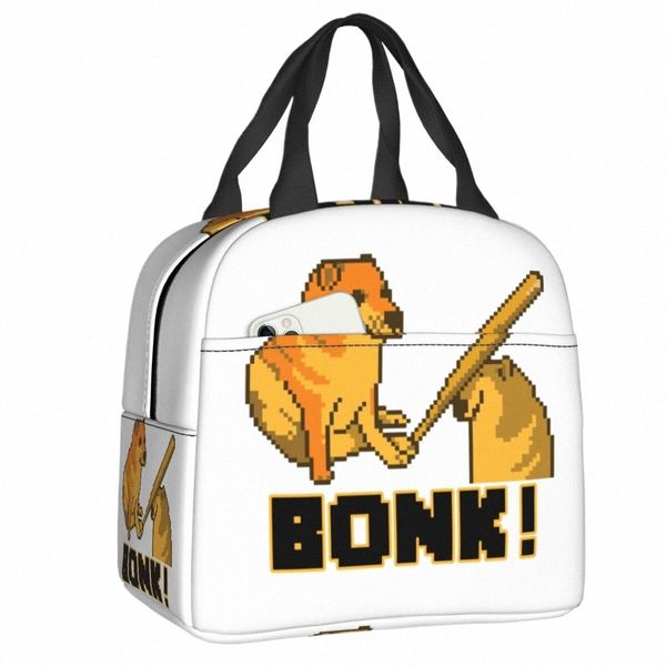 Cheems Bk Meme Pixel Art Sac à lunch isolé pour femmes Réutilisable Shiba Inu Dog Cooler Boîte à lunch thermique Pique-nique Sacs fourre-tout N89F #