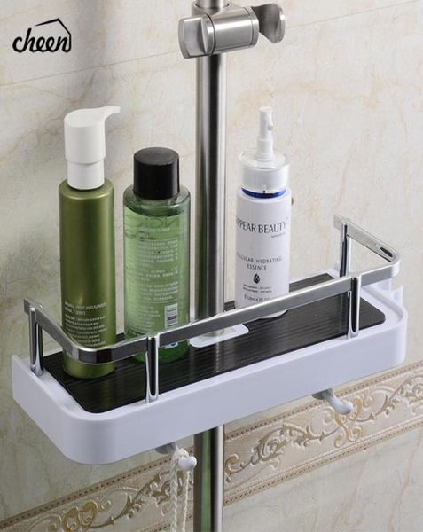 Cheen Bathel Bathel Sport Sporter de estantería de estante de champú Bandeja para la toalla de baño estantes del baño de un solo nivel de ducha 5660423