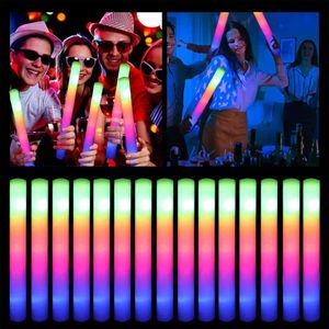 Cheer Tube LED RGB palo de espuma luz colorida que brilla en la oscuridad suministros de boda y cumpleaños decoraciones para fiestas y festivales 0612