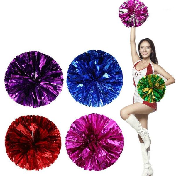 Cheerleading Cheerleaders Main Fleur Pom Poms Aérobic Spectacle Danse Fleurs Cheerleader Pompons Pour Football Basketball 60g1