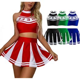 Cheerleading Klassiek High School Cheerleaderkostuum Student Sportuniform Atletisch Cosplay Carnaval Feestkostuum 231201