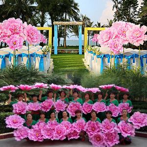Accessoires de danse de pom-pom girl tenant des fleurs pom-pom girls enfants exécutant fleur de pivoine ouverture danse sport réunion main 231025