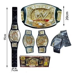 Cheerleading High Quality Wrestler Championship Belt Action Characters Figure Toys Occupation Wrestling Belt Gladiators Model Fans Child Gift 230420