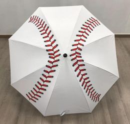 Cheerleading Paraplu's Automatische Paraplu Regen Dames Drie-vouwen Baseball Stitching Winddichte Vrouwelijke Waterdichte Parasol