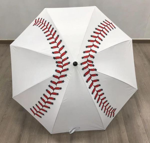 Parapluie de pom-pom girl automatique, parapluie de pluie à trois plis pour femmes, couture de Baseball, coupe-vent, Parasol imperméable