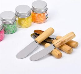 Kaasmes 10 cm roestvrijstalen botermes met houten handgreep kaas dessertsaus jam spreider spatelgereedschap m droom b ZEG8974665