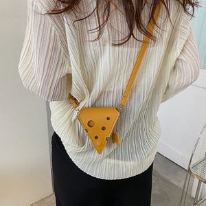 Sacs en cuir PU en forme de fromage pour femmes sac à lèvres et sacs à main