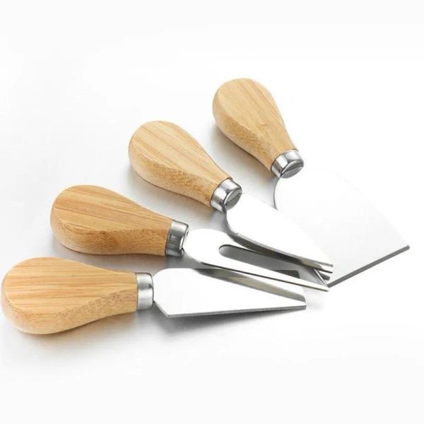 Outils à fromage Ensemble de couteaux Manche en chêne Fourchette Pelle Kit Râpes Cuisson Pizza Trancheuse Cutter Outils de cuisine DHL Gros GG