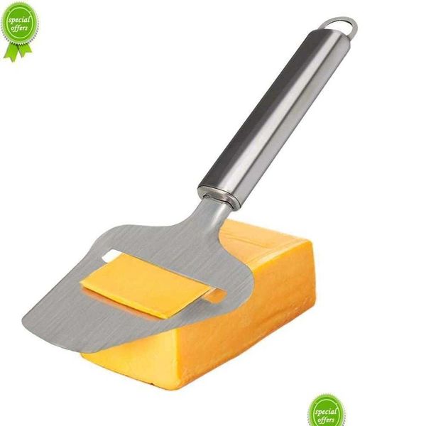 Outils à fromage Nouveau Lmetjma Trancheuse à fromage en acier inoxydable Coupe-avion robuste Couteau antiadhésif Serveur Kc0331 Drop Delivery Home Garden Dhvm8