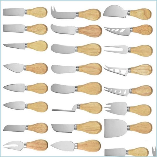 Outils à fromage Couteau à fromage en acier inoxydable Manche en bois Beurre MTI Fonction Board Spreader Shredder Gadgets de cuisine Drop Delivery 2021 DH70X