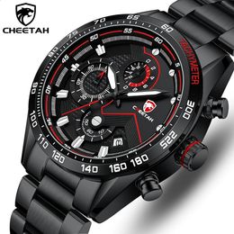 CHEETAH montre pour hommes Top marque affaires décontracté Quartz montre-bracelet pour homme étanche chronographe en acier inoxydable Wacthes mâle 240125