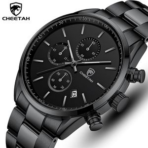 Cheetah horloges voor mannen Top Brand Luxe mode Business Business Quartz Mens Polshorge roestvrijstalen waterdichte sportklok 220530