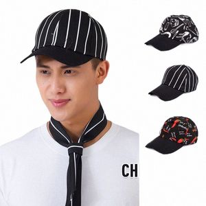 chef Baseball Hat Cuisine Vêtements de travail Accories Cap Western Service Cuisine Restaurant Serveur Café Canard Tgue Chapeau Unisexe C5ok #