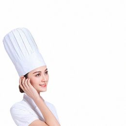 Chef Hoge Hoed Restaurant Bakker Catering Kok Kok Hoed Hotel Keuken Hoge Cap Vrouwen Mannen Uniform Ober Werkkleding Hoed Verstelbaar D3kB#