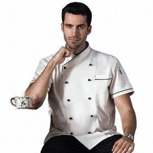 Chef veste uniforme vêtements service alimentaire restauration restaurant cuisine travail chef tenue cuisinier veste uniforme vêtements DD1008 81Fc #