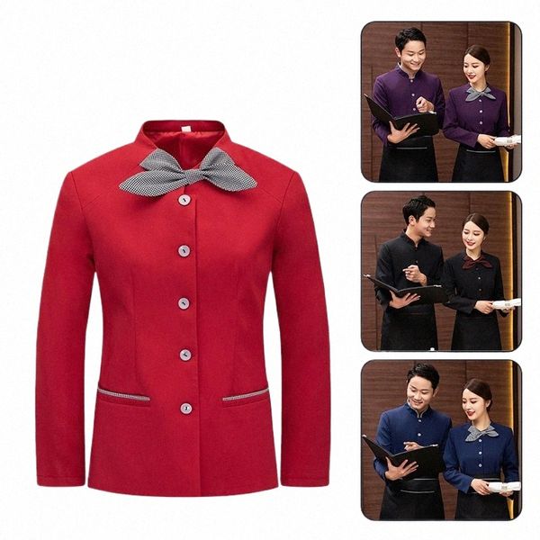 Chef Chaquetas Servicio de comida Restaurante Hotel Cocina Ropa de trabajo Unisex Panadería Cocina Tops Catering Chef Ropa Camarero Uniforme H0Fu #