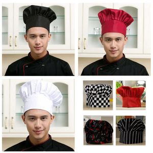 Chef cuisine chapeau unisexe hommes femmes Chef serveur uniforme casquette brodé Design cuisson boulangerie barbecue Grill Restaurant cuisinier travail chapeau