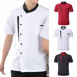 Camisa de chef Sombrero Apr Profial Chef Uniforme Conjunto de 3 piezas Sombrero Camisa de abril Combo para hotel Cocina Restaurante Cocina Unisex X5sY #