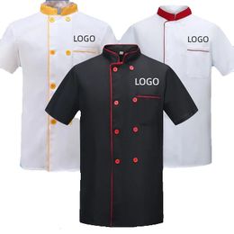 Chef uniforme chaqueta bordado personalizado para cocinar ropa de cocina camisa de cocina el servicio de pastel de olla de olla rápida el abrigo 240412