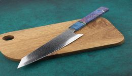 Chef039s couteau 67 couches japonaises damas acier damas damas couteau chef 8 pouces damas kitchen couteau solidifié en bois hd7373380
