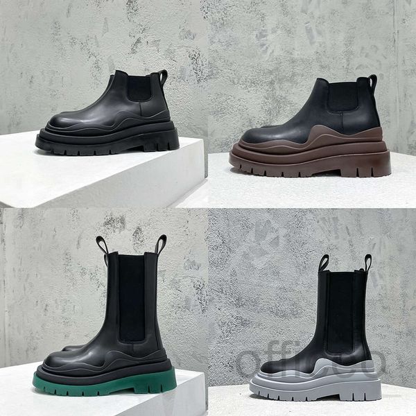 Chelsea Boots Martin Boots Bottines de créateurs de luxe pour hommes et femmes Plate-forme élévation en cuir chaussures pour hommes Chaussures pour femmes bottes à semelles plates-formes Tailles