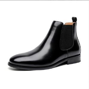 Chelsea Boots Men Black Brown Business Short Shoes For Men Handmade enkelschoenen Zapatos HOMBRE DA025