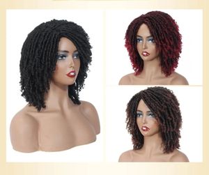 Fibre chimique Tube tressé sale couvre-tête incurvé tressé Dreadlocks Faux Locs perruque bouclés perruques tressées en vente liquidation Afro240115