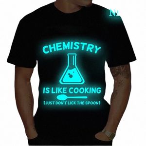 La chimie est comme la cuisine T-shirts pour hommes T-shirts drôles T-shirts à manches courtes Hipster Man Tshirt Chimie Lumineux Tops surdimensionnés e2jV #