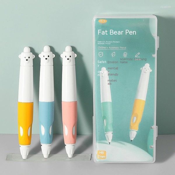 Chen Lin – ensemble de crayons Fat Bear, stylo à poignée correctrice, crayons automatiques pour enfants, Posture Positive pour l'écriture de croquis d'art