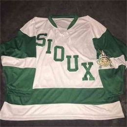 Chen37 C26 Nik1 1959 RETRO UND North Dakota Fighting Sioux Hockey Jersey Broderie Cousu Personnalisez n'importe quel numéro et nom Maillots