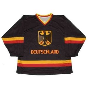 Chen37 C26 Nik1 29 Leon Draisaitl Team Germany Deutschland Hockey Jersey Broderie Cousue Personnalisez n'importe quel nombre et nom Jerseys