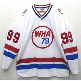 Chen37 C26 Nik1 99 Wayne Gretzky 1979 WHA All Star Hockey Jersey bordado cosido Personaliza cualquier número y nombre Jerseys