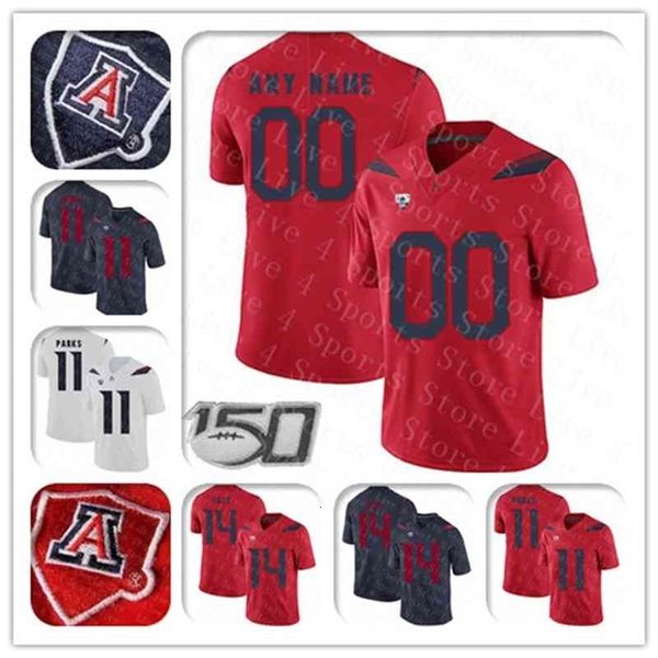 Chen37 Personnalisé 2021 Ncaa Arizona Wildcats Football Maillots Grant Gunnell Gary Brightwell Stanley Berryhill III Anthony Pandy Nick Foles Gronkowski