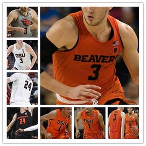 Chen37 Custom 2021 NCAA Basketball Oregon State Beavers Jersey Tres tinkle Ethan Thompson Kylor Kelley Zach Reichle Alfred Hollins Gary Payton 4xl