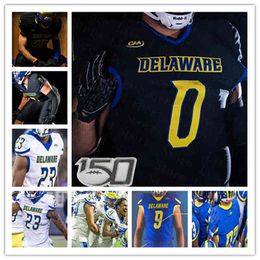 Chen37 Custom College 2021 Delaware Blue Hens voetbalshirt PAT KEHOE Will Knight Riah Burton Dae'Lun Darien Isaiah Schoonmaker Thyrick Pitts 4XL