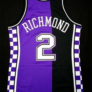 Chen37 Custom Men Youth Women Mitch Richmond MIT 94 95 Basketball jersey maat S-3XL of aangepaste naam of nummertrui