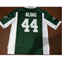 Chen37 aangepaste mannen jeugd vrouwen vintage saskatchewan roughriders #44 roger aldag voetbal jersey maat s-5xl of custom elke naam of nummer trui