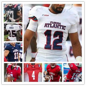 Chen37 Custom NCAA Florida Atlantische uilen Fau voetbaljersey N'Kosi Perry Nick Tronti Johnny Ford Malcolm Davidson James Charles LAJOJYHTAY Wester Wester Wester