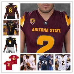 Chen37 Custom NCAA Football Arizona State Asu Jersey Pat Tillman Jayden Daniels Rachaad White Evan Fields Deamonte Trayanum Jermayne Lole Matus