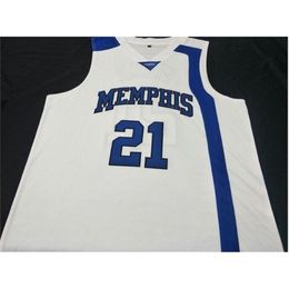 Chen37 Goodjob Hommes Jeunes femmes # 21 LARRY FINCH Memphiss College Basketball Jersey Taille S-6XL ou personnalisé n'importe quel nom ou numéro de maillot