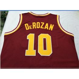 Chen37 Goodjob Hommes Jeunes femmes Vintage RARE usc Trojans DeRozan Basketball Jersey Taille S-6XL ou personnalisé n'importe quel nom ou numéro de maillot