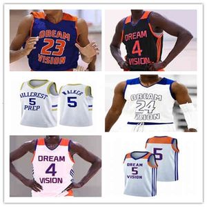 Chen37 Men High School Dream Vision Basketball Jersey Kyree Walker Jake Kyman Jalen Green Makur Maker Bryan Penn-Johnson Alex Wade Custom