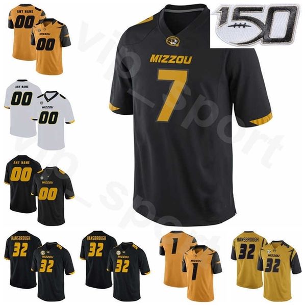 Chen37 Hombres Mujeres Jóvenes NCAA College Missouri Tigers Camiseta de fútbol 32 Russell Hansbrough 7 Maty Mauk 1 James Franklin 21 Bud Sasser Henry Josey