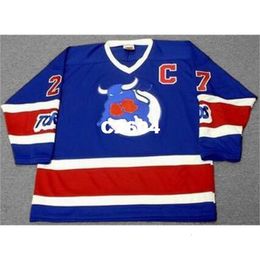 Chen37 Hombres # 27 FRANK MAHOVLICH Toronto 1974 CCM Vintage RETRO Home Hockey Jersey o personalizado cualquier nombre o número retro Jersey