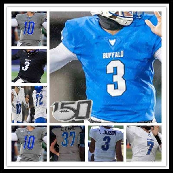 Chen37 NCAA 2021 Buffalo College Football Jersey Kyle Vantrease Jaret Patterson Antonio Nunn James Patterson Khalil Mack Kevin Marks Jr. Wilson 4XL