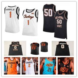 Chen37 NCAA College Oklahoma State OSU Basketball Jersey Cade Cunningham Avery Anderson III Bryce Thompson Bryce Williams Moussa Cisse Isaac